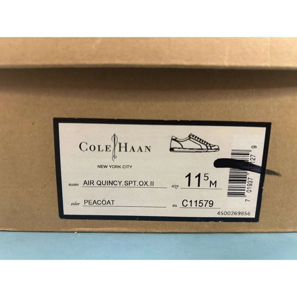 Men's Cole Haan Blue Peacoat  Air Quincy II Sport Oxford Sneakers C11579 Sz 11.5